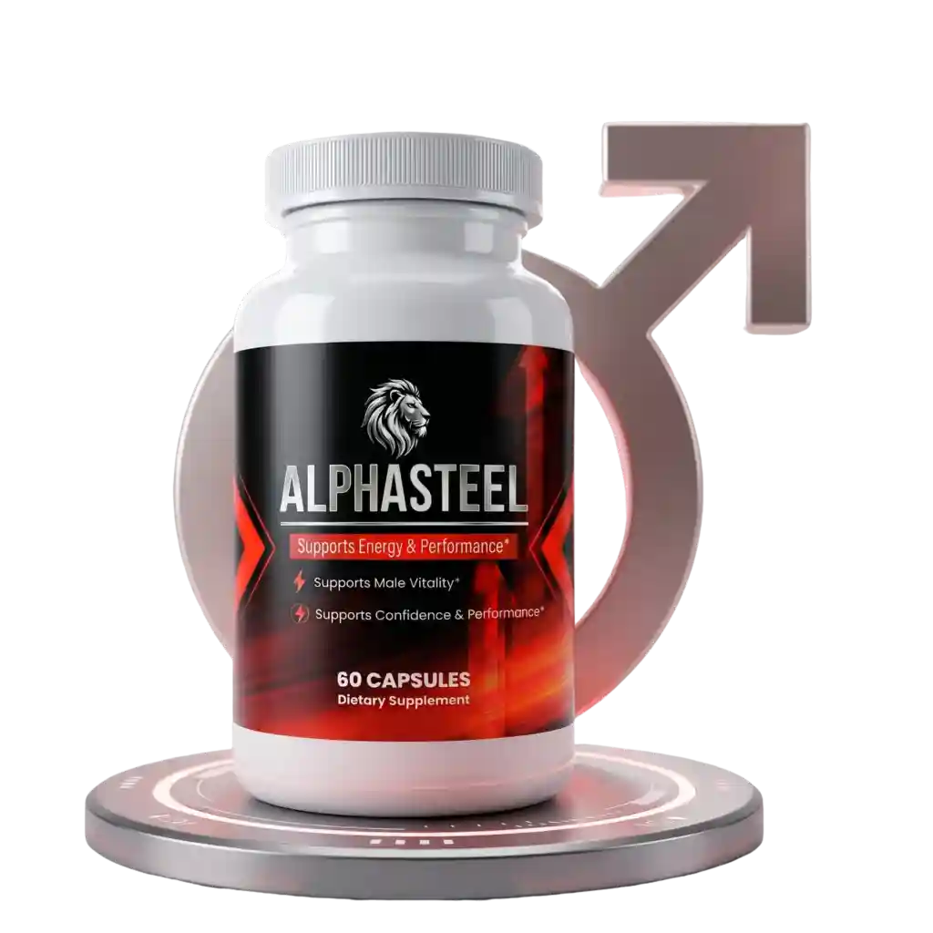 AlphaSteel Natural Male Vitality Performance Supplement — 60 Capsules USA
